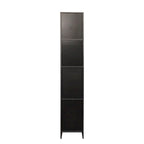 Meuble de rangement haut et étroit noir/blanc – 3 étagères fixes