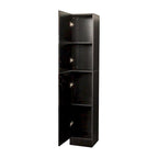 Meuble de rangement haut et étroit noir/blanc – 3 étagères fixes