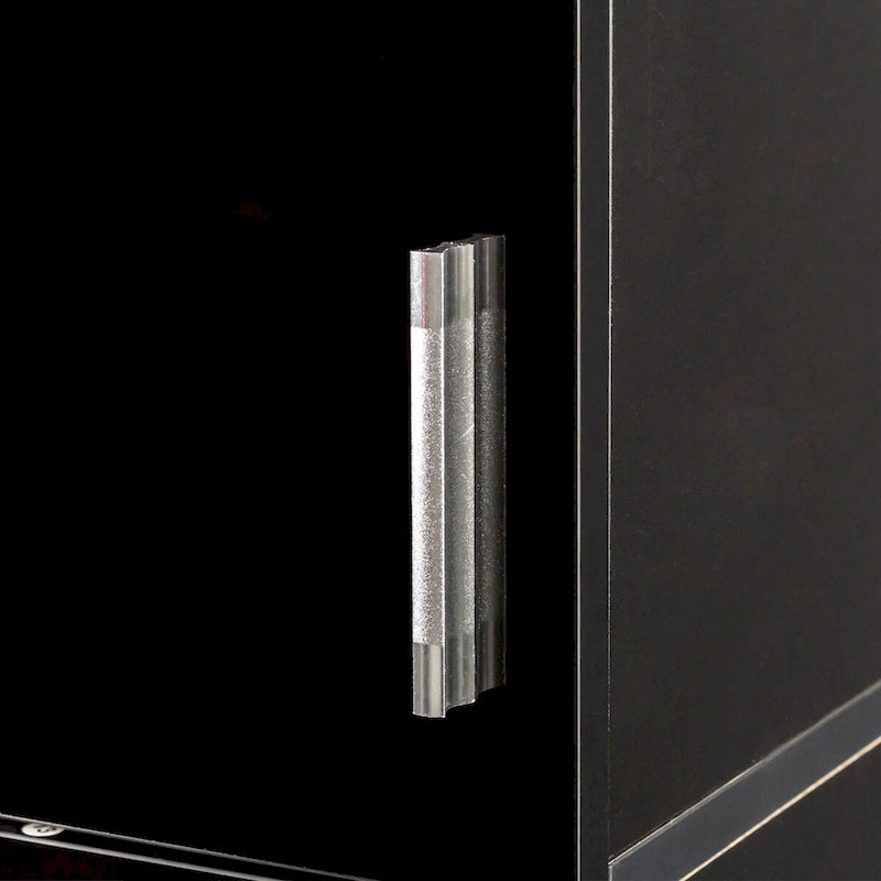 Meuble de rangement haut et étroit noir/blanc – 3 étagères fixes