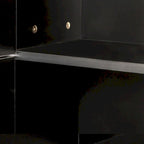 Meuble de rangement haut et étroit noir/blanc – 3 étagères fixes