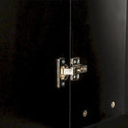 Meuble de rangement haut et étroit noir/blanc – 3 étagères fixes