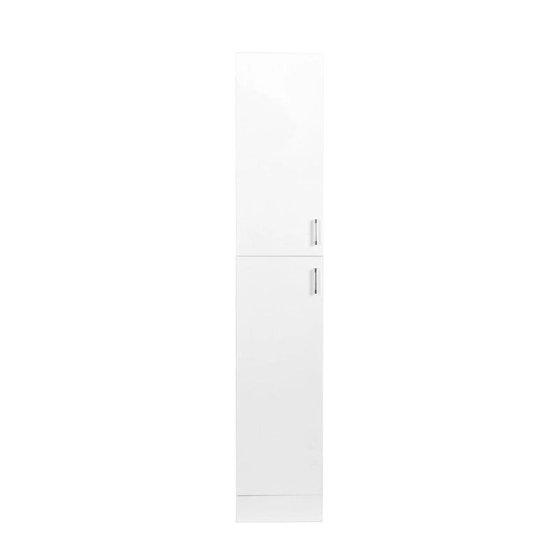 Meuble de rangement haut et étroit noir/blanc – 3 étagères fixes