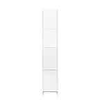Meuble de rangement haut et étroit noir/blanc – 3 étagères fixes