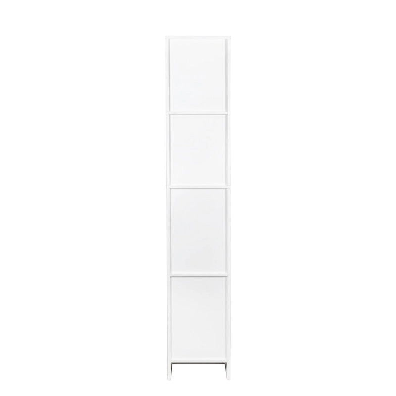 Meuble de rangement haut et étroit noir/blanc – 3 étagères fixes
