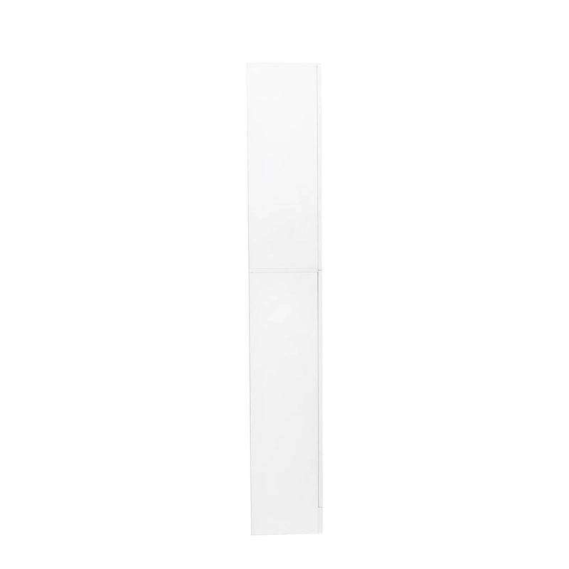 Meuble de rangement haut et étroit noir/blanc – 3 étagères fixes