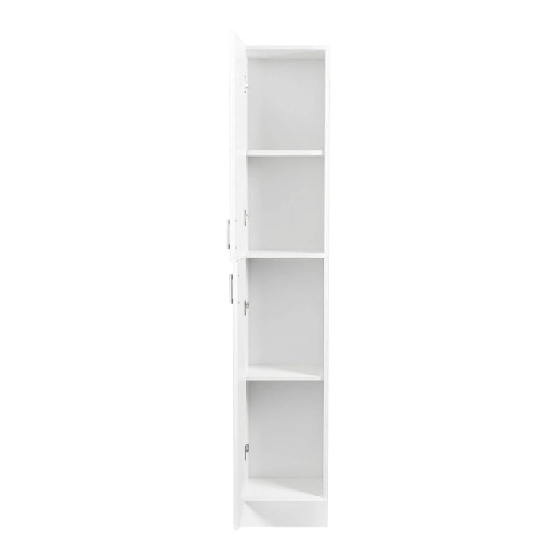 Meuble de rangement haut et étroit noir/blanc – 3 étagères fixes