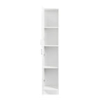 Meuble de rangement haut et étroit noir/blanc – 3 étagères fixes