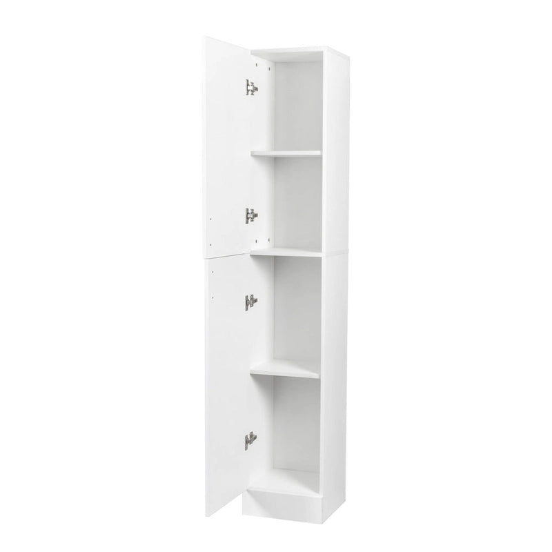 Meuble de rangement haut et étroit noir/blanc – 3 étagères fixes