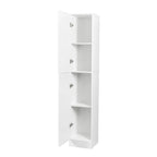 Meuble de rangement haut et étroit noir/blanc – 3 étagères fixes