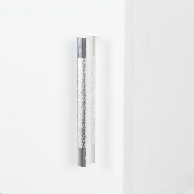 Meuble de rangement haut et étroit noir/blanc – 3 étagères fixes