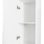 Meuble de rangement haut et étroit noir/blanc – 3 étagères fixes