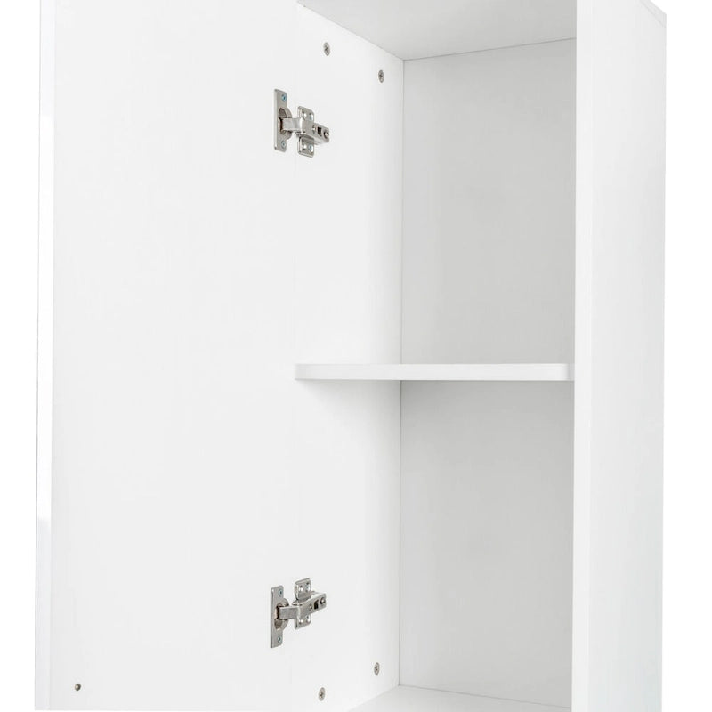 Meuble de rangement haut et étroit noir/blanc – 3 étagères fixes