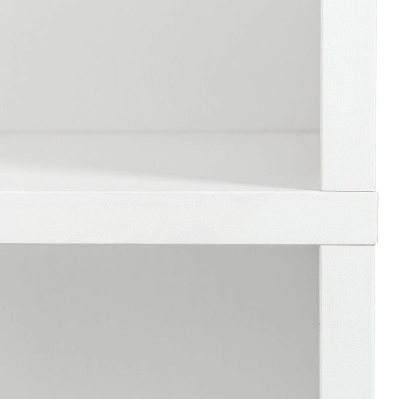 Meuble de rangement haut et étroit noir/blanc – 3 étagères fixes