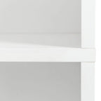 Meuble de rangement haut et étroit noir/blanc – 3 étagères fixes