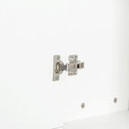 Meuble de rangement haut et étroit noir/blanc – 3 étagères fixes