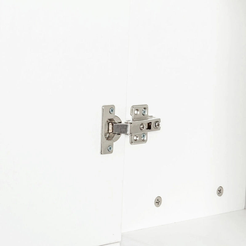 Meuble de rangement haut et étroit noir/blanc – 3 étagères fixes
