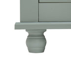 Meuble de rangement haut gris/blanc avec 2 tiroirs et une étagère réglable