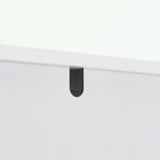 Meuble de rangement haut gris/blanc avec 2 tiroirs et une étagère réglable