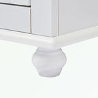 Meuble de rangement haut gris/blanc avec 2 tiroirs et une étagère réglable