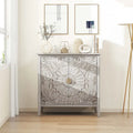 Buffet gris clair avec étagère réglable, plateau en MDF