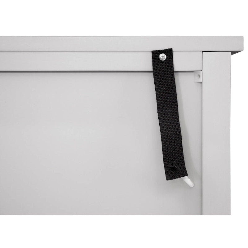Buffet gris clair avec étagère réglable, plateau en MDF