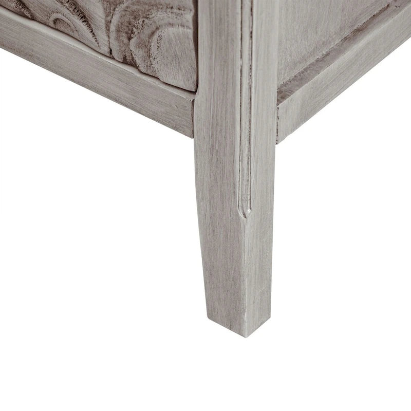 Buffet gris clair avec étagère réglable, plateau en MDF