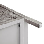 Buffet gris clair avec étagère réglable, plateau en MDF
