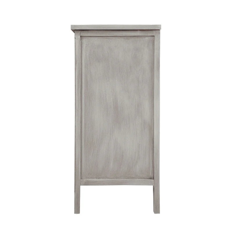 Buffet gris clair avec étagère réglable, plateau en MDF
