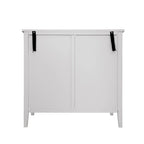 Buffet gris clair avec étagère réglable, plateau en MDF