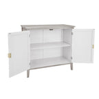 Buffet gris clair avec étagère réglable, plateau en MDF