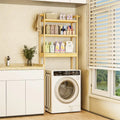 Étagère de rangement de toilette moderne en bambou et bois naturel, 3 niveaux, montage par 1 personne